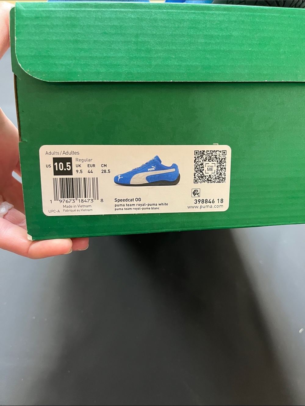 Puma Men’s Royal Blue Suede Sneakers with White Formstrip - Picture 4 of 4